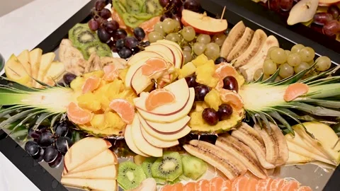 Fruit served on plate in restaurant. Stock Footage 229669888