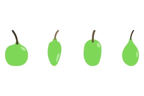 Fruit set icon. Food vector Stock Illustration