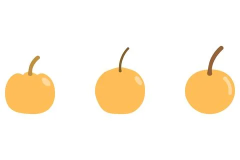 Fruit set icon. Food vector Stock Illustration