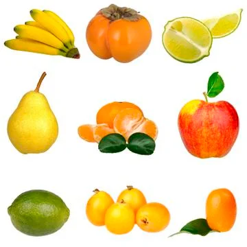 Fruit set Stock Photos