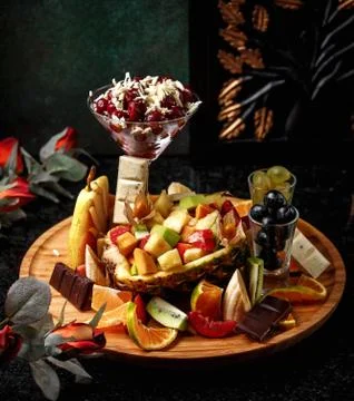 Fruit set on the table Stock Photos
