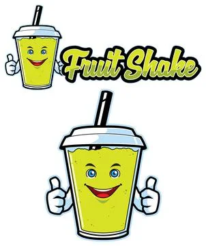 Fruit Shake Mascot Stock Illustration