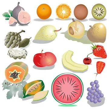 Fruit Sign and Icon Vector Illustration Stock Illustration