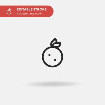 Fruit Simple vector icon. Illustration symbol design template for web mobile  Stock Illustration