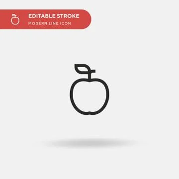 Fruit Simple vector icon. Illustration symbol design template for web mobile  스톡 일러스트