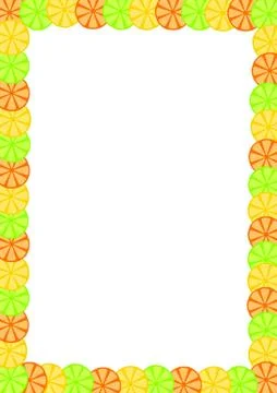 Fruit Slice Frame Illustrazione stock