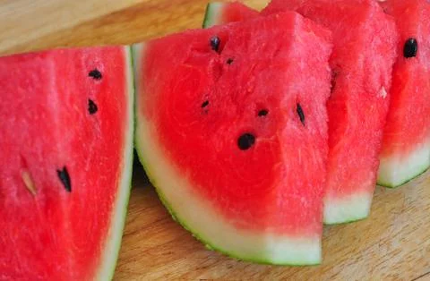 Fruit - Sliced watermelon Stock Photos