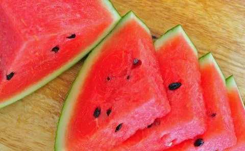 Fruit - Sliced watermelon Stock Photos