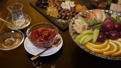 Fruit Slicing Jam Stock Footage 78595625