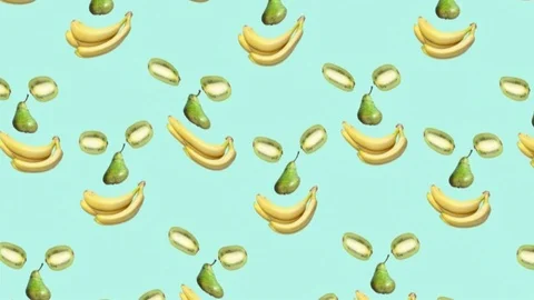 Fruit smiley face. Stock Footage 98547814