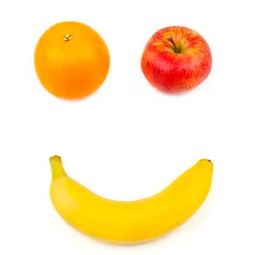 Fruit Smiley Face Stock Photos