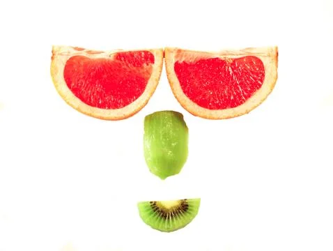Fruit smiling face Stock Photos