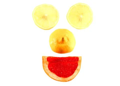 Fruit smiling face Stock Photos
