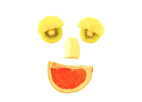Fruit smiling face Stock Photos