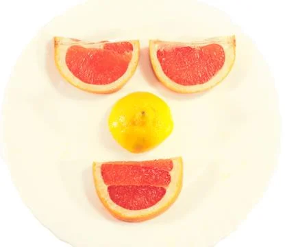 Fruit smiling face Stock Photos