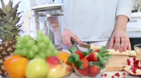 Fruit smoothie blender 888 Stock Footage 46580071