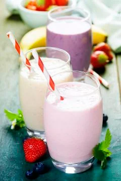 Fruit smoothies Foto stock