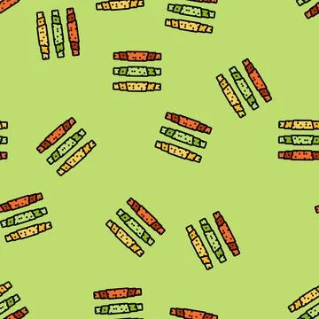 Fruit snack food vector seamless pattern 스톡 일러스트
