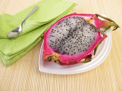 Fruit snack with pitaya Stock Photos