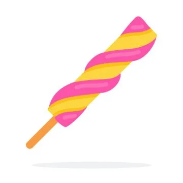 Fruit sorbet on a stick vector flat isolated Illustrazione stock