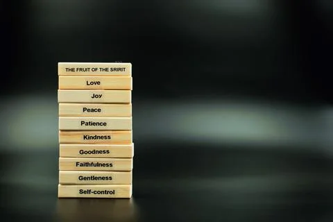 The Fruit of The Spirit Stack And Copy Space Stock Photos