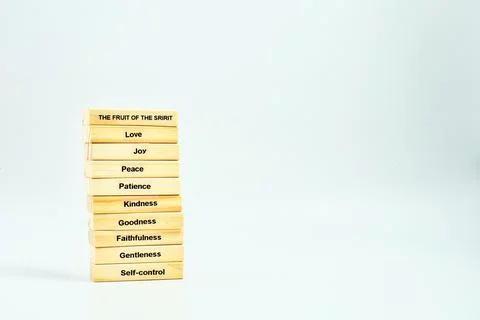 The Fruit of The Spirit Stack White Copy Space Stock Photos