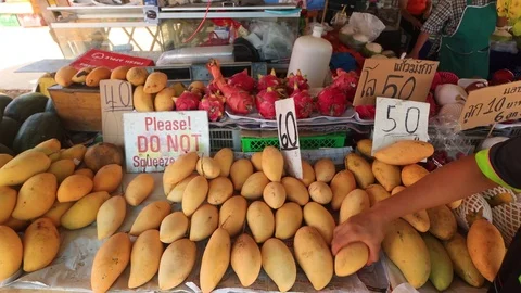 Fruit stall Stock Footage 125056750