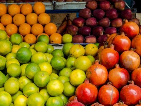 Fruit Stall in India Stock Photos