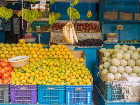 Fruit Stall in India Stock Photos