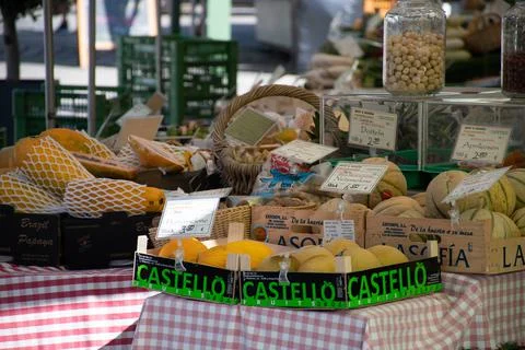 Fruit Stall in Viktualienmarkt in Munich, Germany Stock Photos