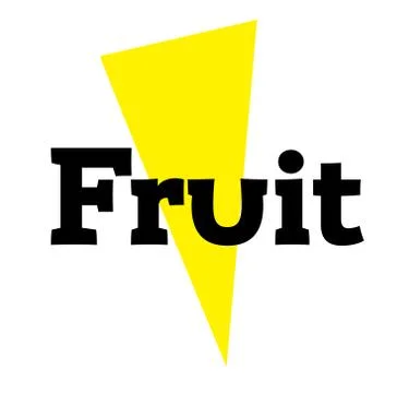 Fruit stamp on white Stock Illustration