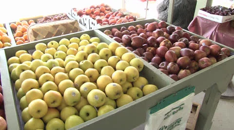 Fruit Stand Stock Footage 25157299