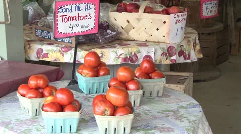 Fruit Stand Stock Footage 25158090