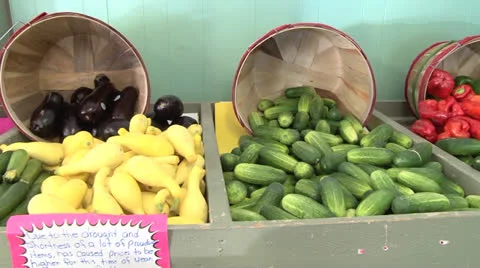 Fruit Stand Stock Footage 25158336