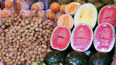 Fruit Stand Stock Footage 34663743