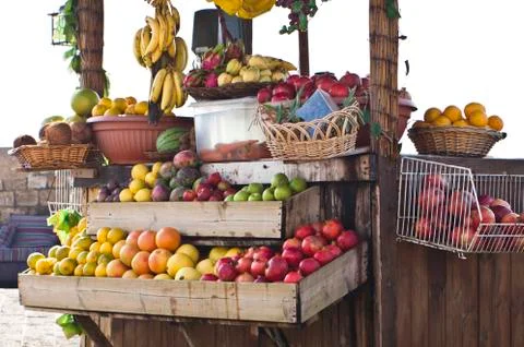 Fruit stand Stock Photos