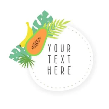 Fruit sticker template. Stock Illustration