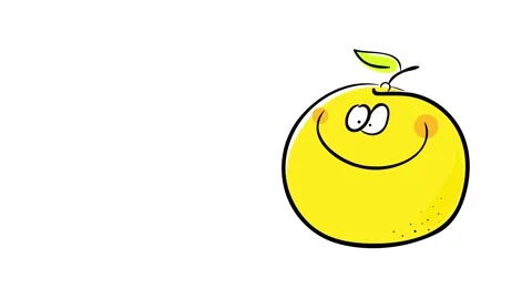 Fruit store logo or presentation with a simple and cute design of a bouncy Stock Footage 132071339