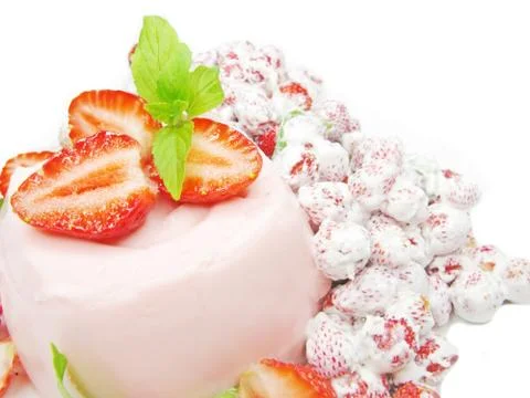 Fruit strawberry dessert pudding Foto stock