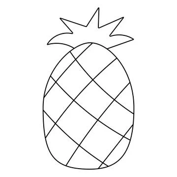 Fruit summer element pineapple delicious line warm Stock-Illustration