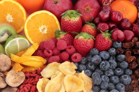 Fruit Superfood Selection Stock Photos