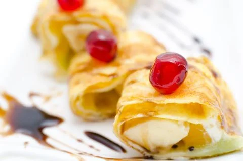 Fruit sushi rolls, macro Stock Photos