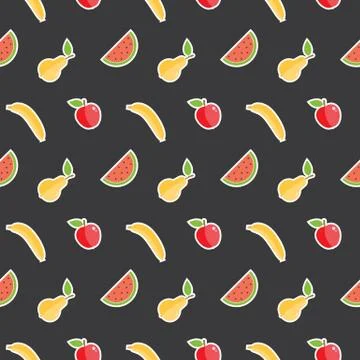 Fruit Sweet Seamless Pattern Stock Illustration