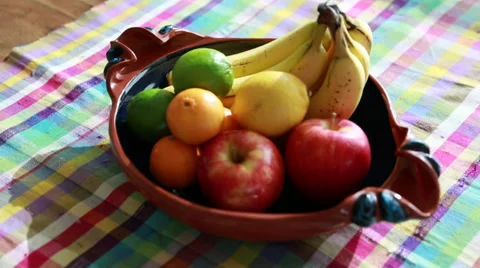 Fruit on the table Stock Footage 32886162