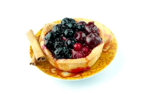 Fruit tart background Stock Photos