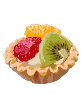 Fruit tart Stock Illustration
