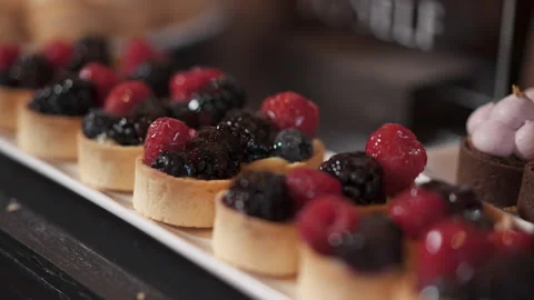 Fruit Tarts Stock Footage 254366053