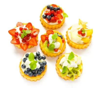 Fruit tarts Stock Photos