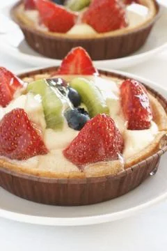 Fruit tarts Stock Photos
