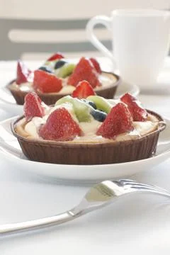 Fruit tarts Stock Photos